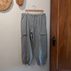 Light Gray Track Style Cargo Pants